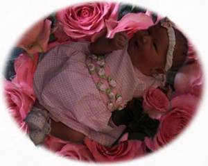 Esther Rose Palmquist: three days after her birth