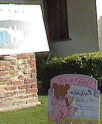 It's a girl! sign outside LifeHouse
